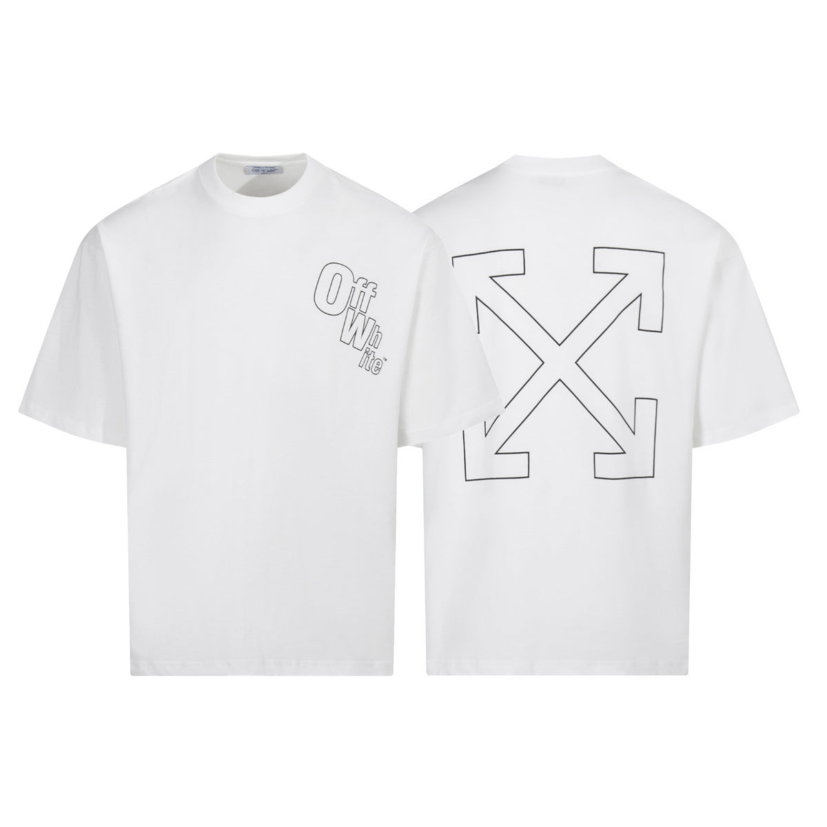 Off White Arrow Print Crew Neck Short Sleeve T Shirt Unisex