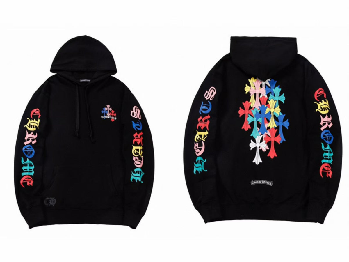 Chrome Hearts Gothic Graphic Print Pullover Hoodie Streetwear Unisex