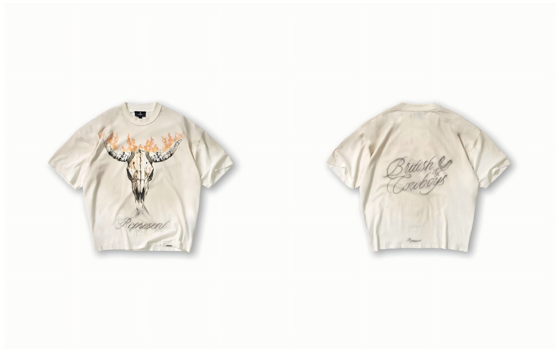 Represent Cartoon Graphic Crew Neck Short Sleeve T Shirt