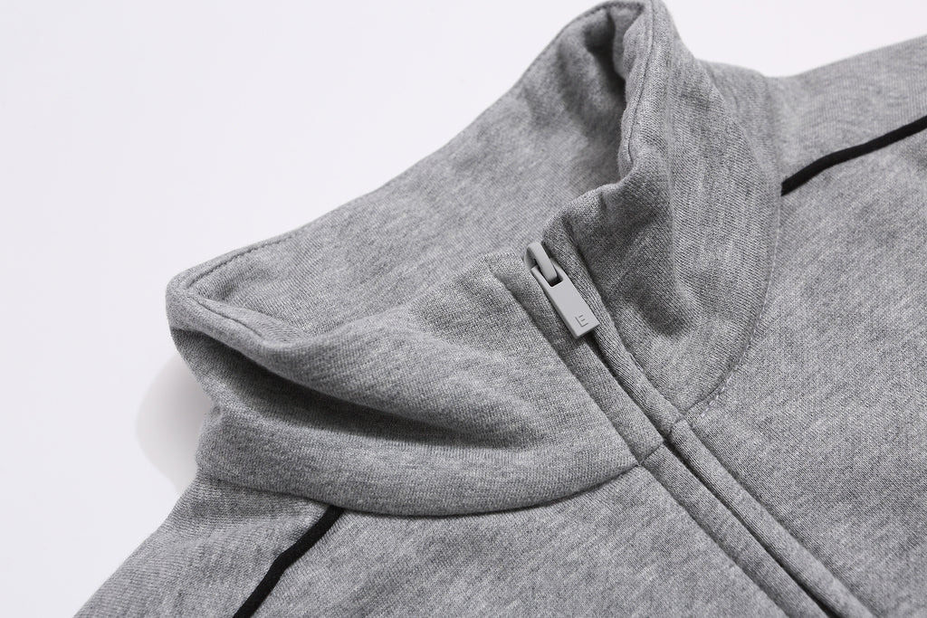 Fear Of God Stripe Small Letter Embroidery Fleece Zip Up Jacket Unisex