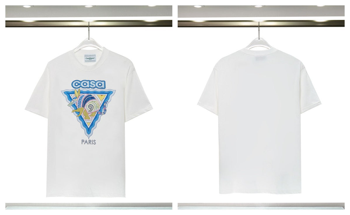 Casablanca Tennis Graphic T-Shirt Loose Oversized Short Sleeve Tee