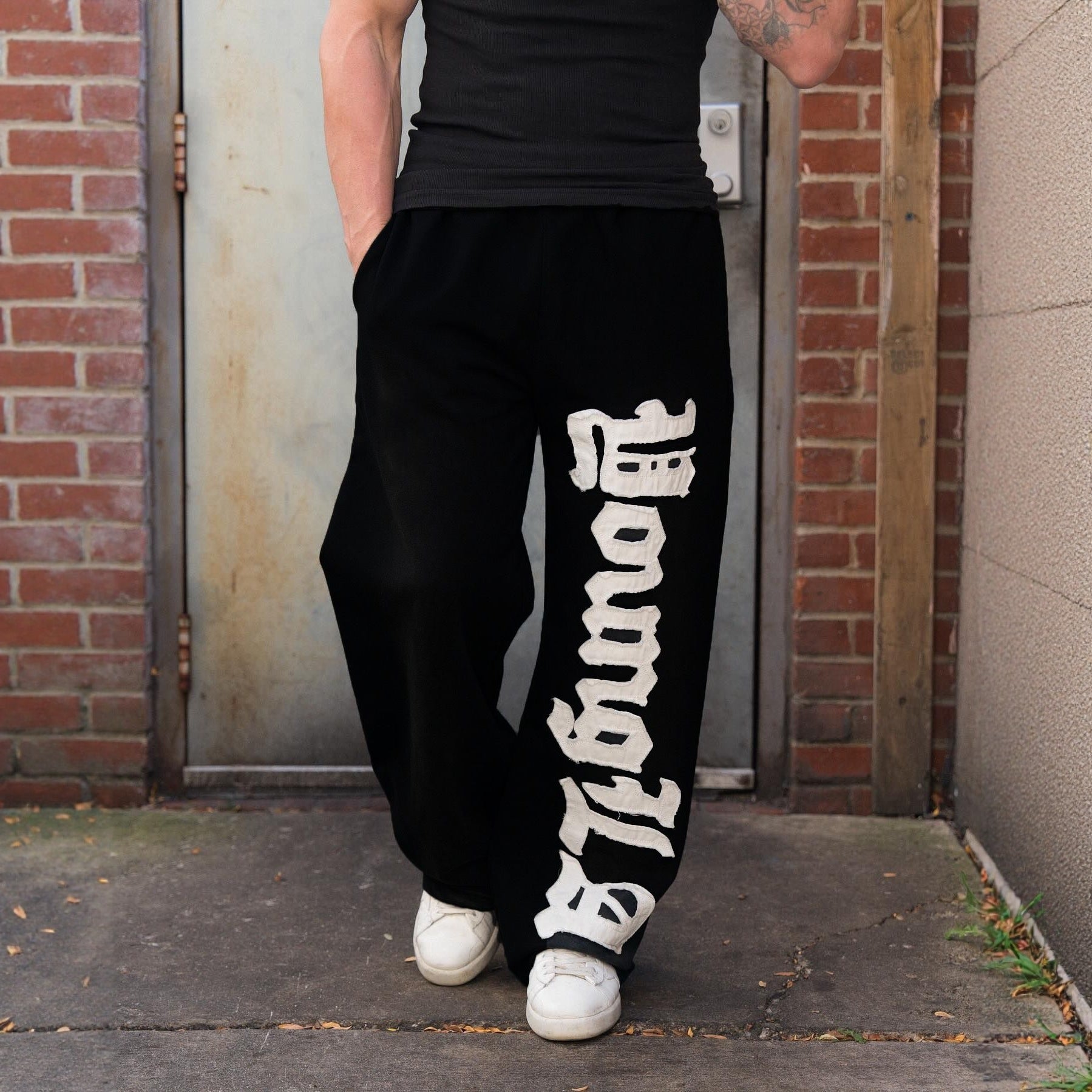 YOUNGLA 2127 Big Patch Sweats