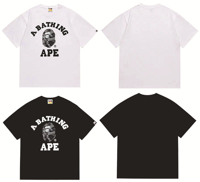 Bape Sakura Floral Graphic Oversized Tee Streetwear Unisex