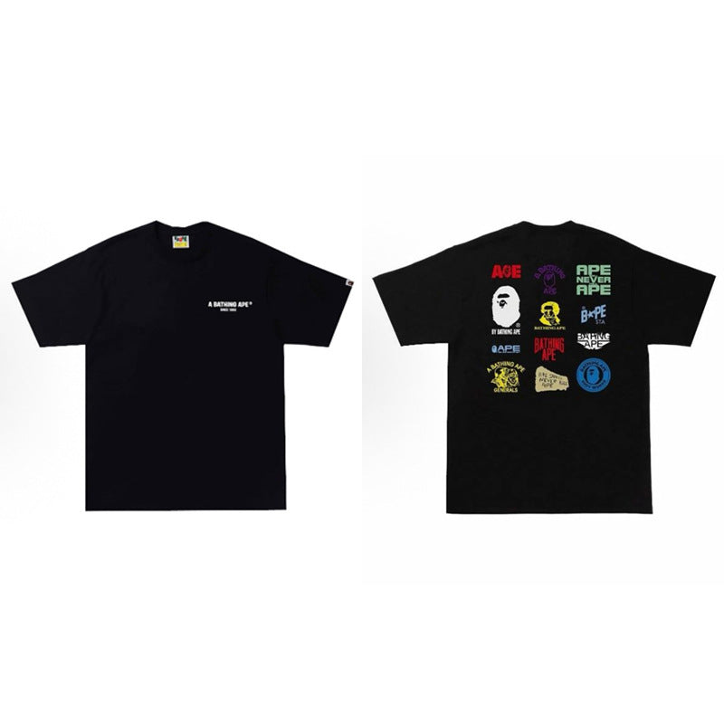 BAPE Ape Head Shark Print Unisex Casual T-Shirt