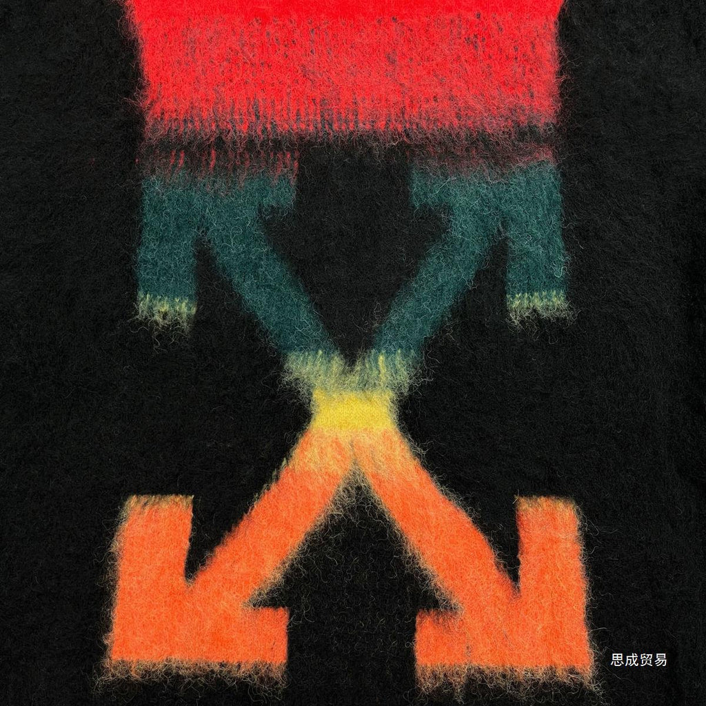 Off-White Diag Ombre Brushed Knit Crewneck Arrows Jumper