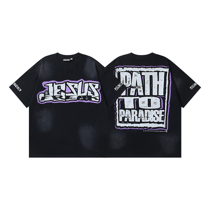 Hellstar Multi‑Graphic Print Crew Neck Short Sleeve Tee Unisex