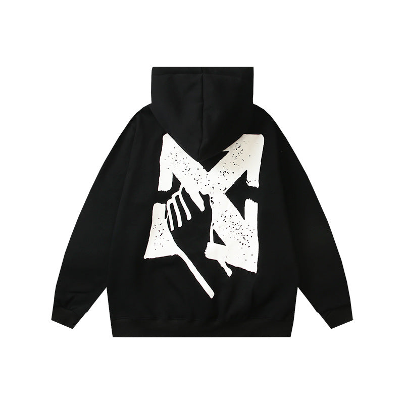 Off-White Arrow Graphic Print Hoodie Streetwear Unisex