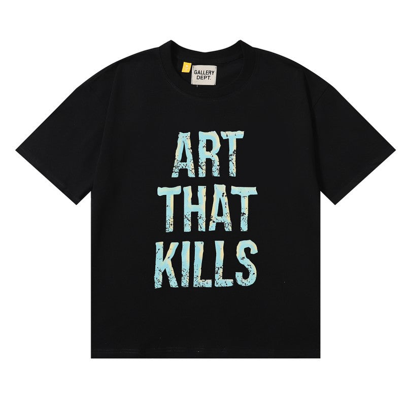 Gallery Dept Classic Logo Slogan Crew Neck Short Sleeve T‑Shirt Unisex