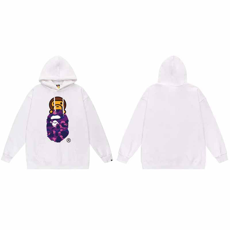 BAPE Hoodie Baby Milo Ape Head Multi Graphic Street Fleece Pullover