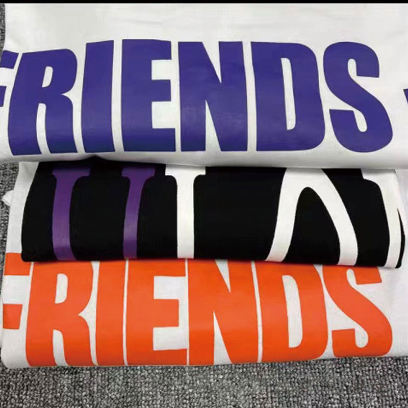 VLONE Big V Graphic Long Sleeve Tee Streetwear Cotton Oversized Shirt