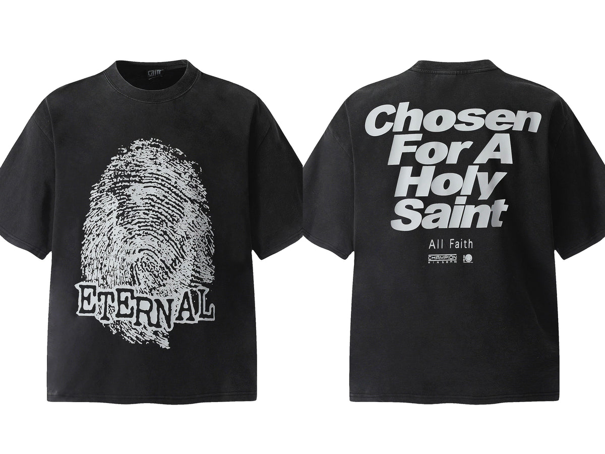 Saint Michael Vintage Washed Multi‑Print Graphic Oversized Tee Street