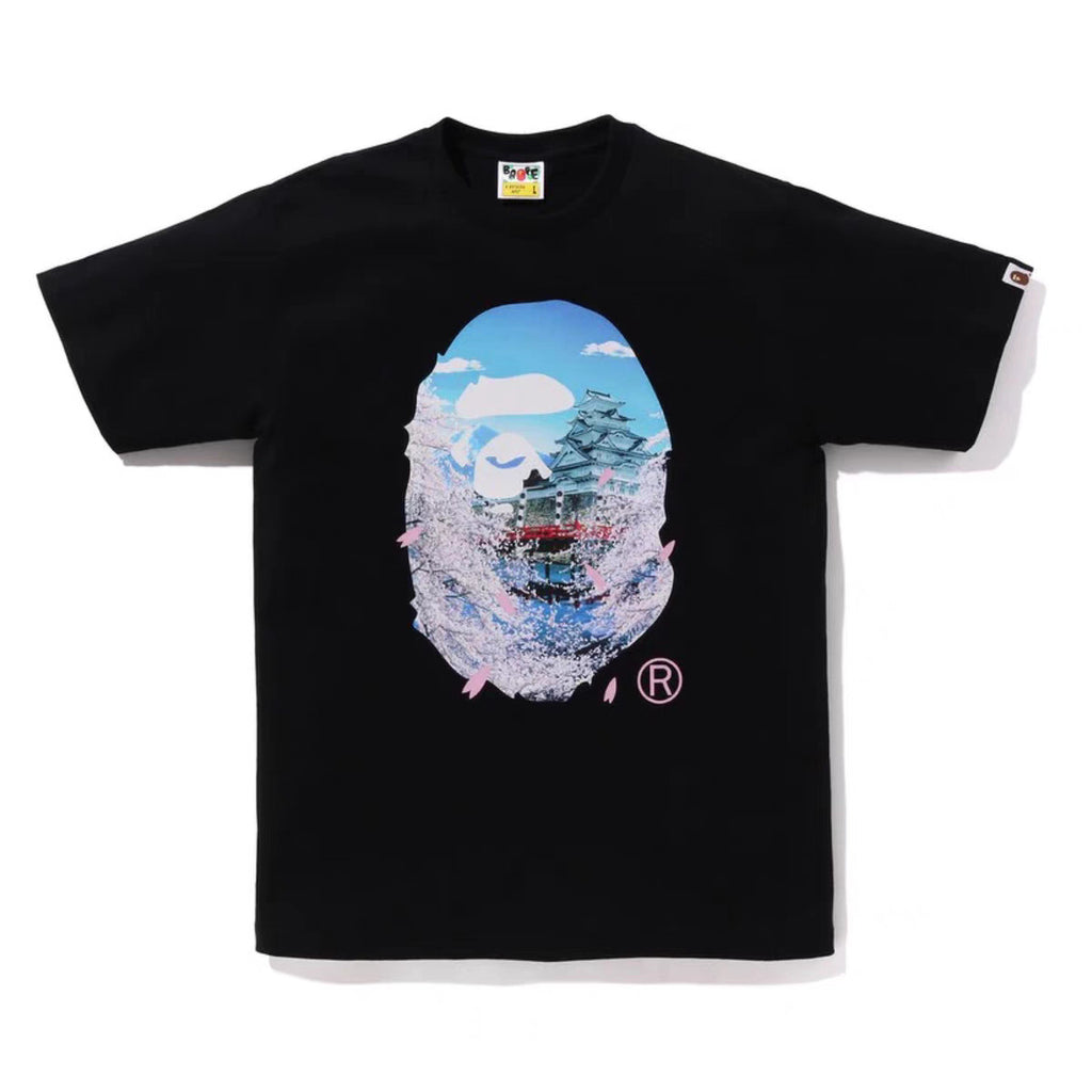 BAPE Ape Head Shark Print Loose Casual Unisex Short Sleeve T-Shirt