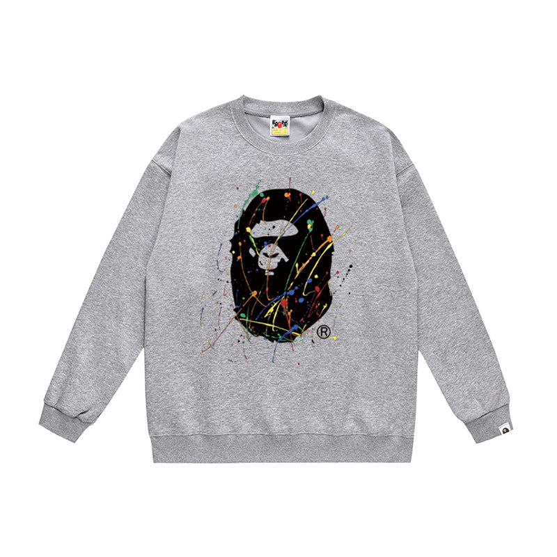 BAPE Ape Head Crewneck Sweatshirt Multi Print Streetwear Pullover