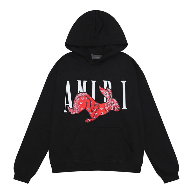 Amiri Letter Graphic Print Hoodie Streetwear Unisex