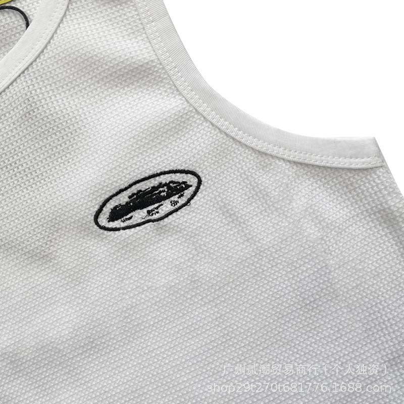 Corteiz Style Y2K Ribbed Tank Top Sleeveless Streetwear Basic Vest