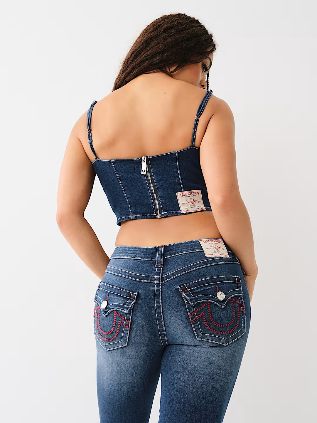 True Religion Horseshoe Embroidery Micro Flare Jeans Women Y2K