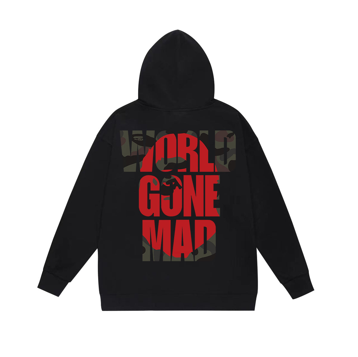 Bape Camo Ape Head Graphic Vintage Washed Oversized Hoodie Streetwear