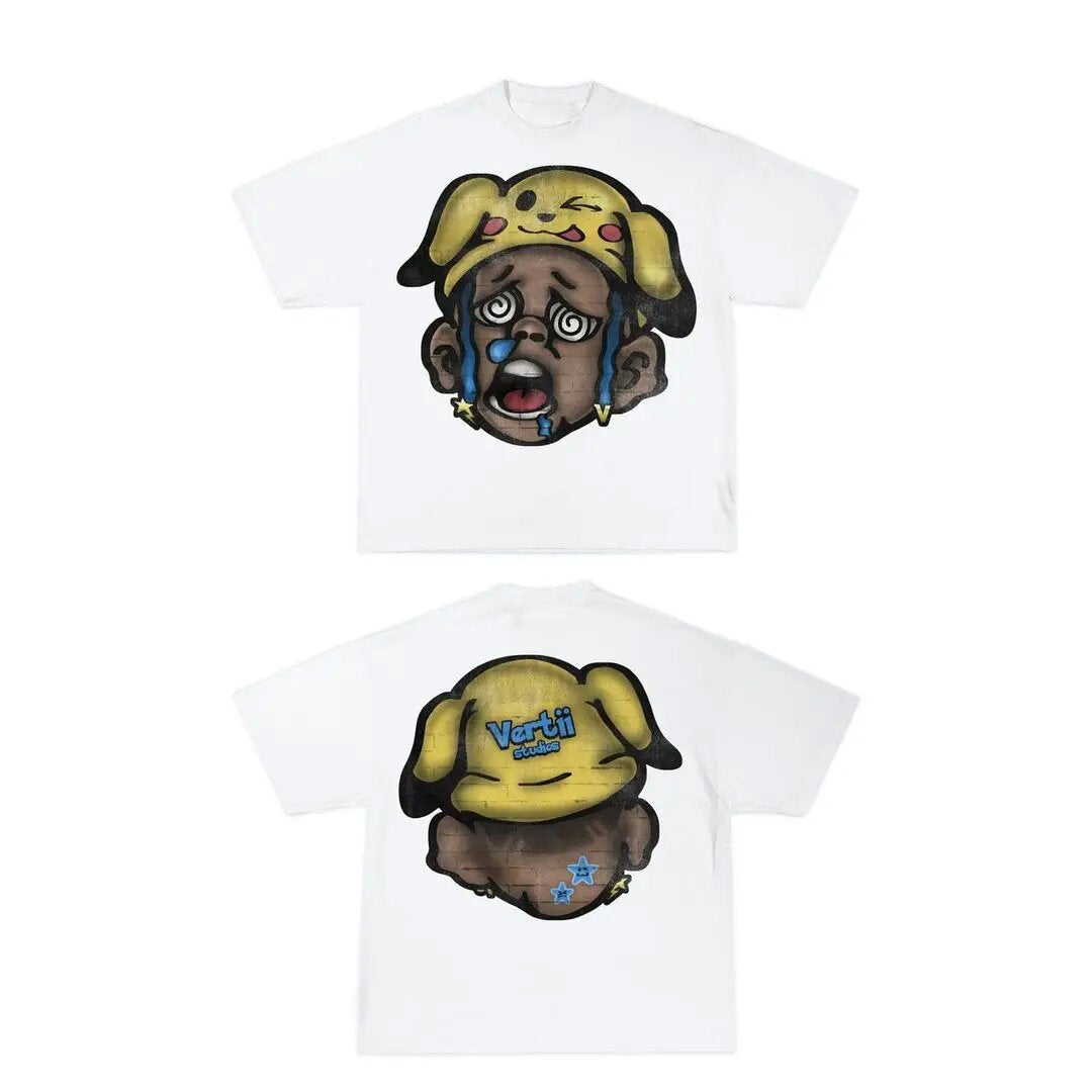Y2K Vintage Cartoon Graphic Unisex Oversized Streetwear Cotton Tee