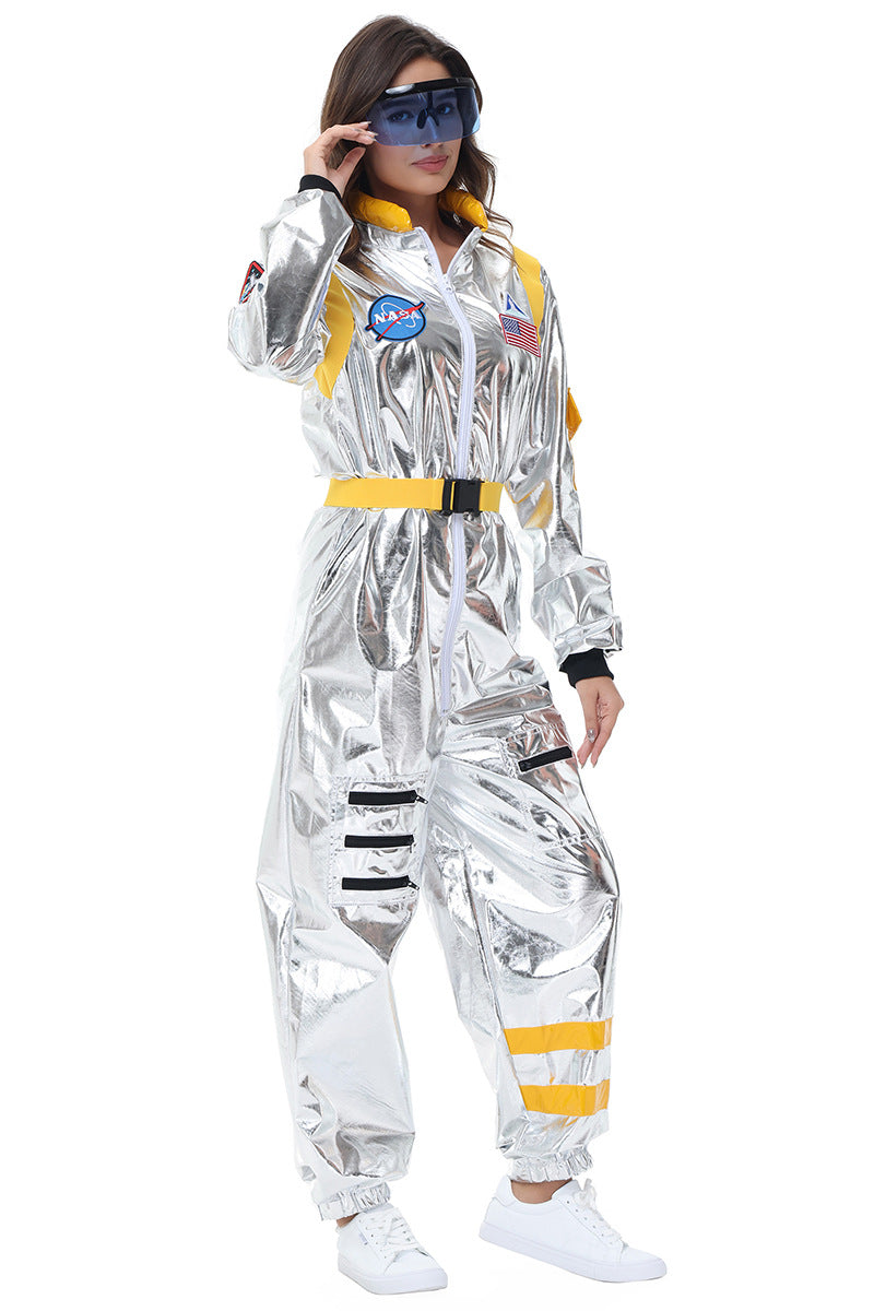 Halloween Women Astronaut Space Suit Cosplay Pilot Jumpsuit Party Sets