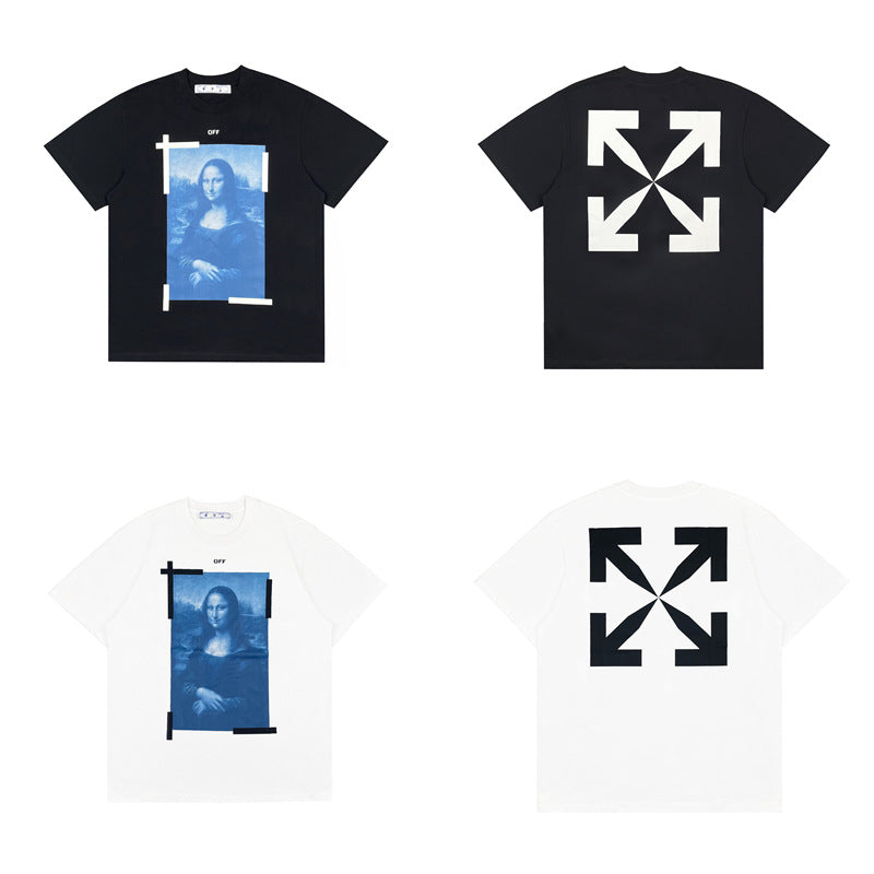 Off White Arrow Graphic Print Short Sleeve Tee Streetwear Unisex