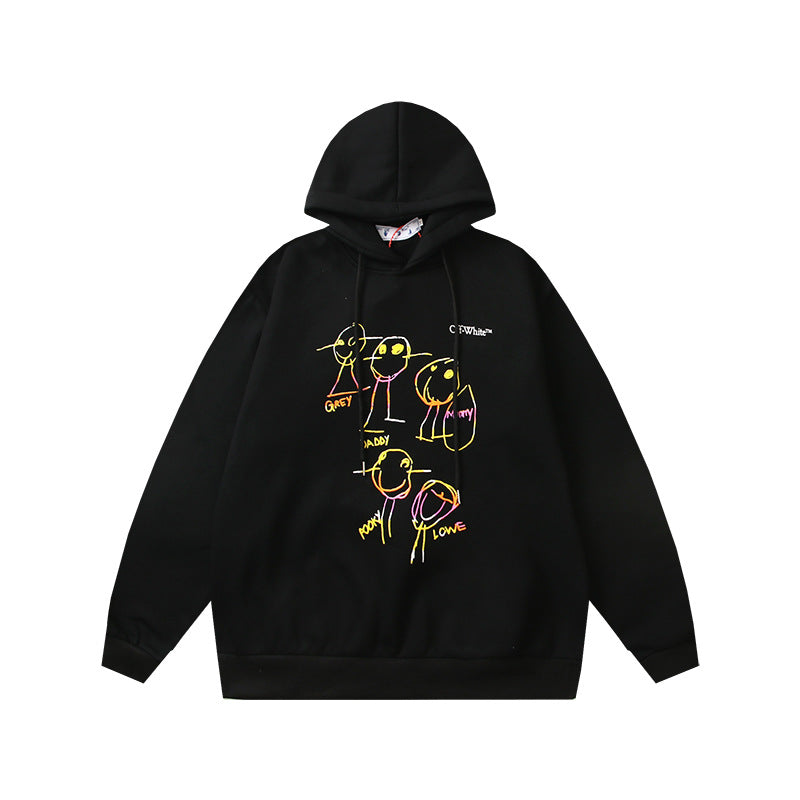 Off-White Arrow Graphic Print Hoodie Streetwear Unisex