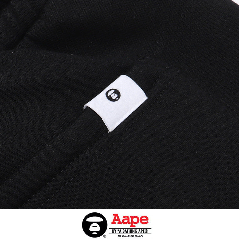 BAPE Aape Ape Face Print Cuffed Jogger Sweatpants Unisex
