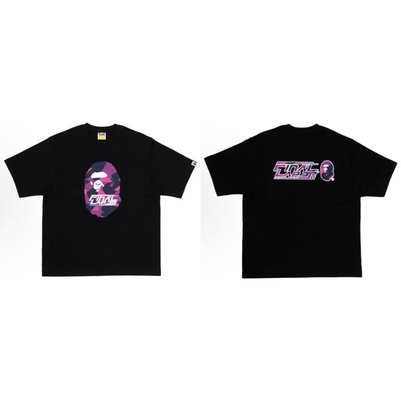 Bape Ape Head Graphic Short Sleeve Tee Streetwear Unisex