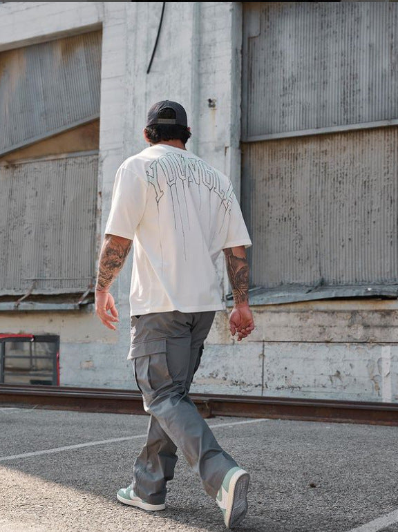 YOUNGLA W428 Drip Oversized Tee