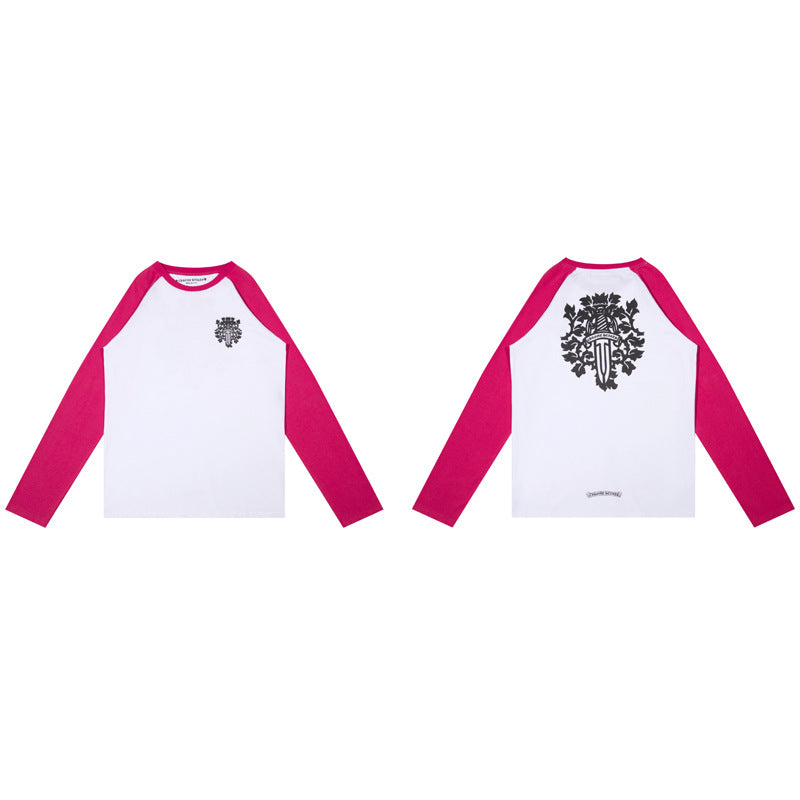 Chrome Hearts Cross Horseshoe Sanskrit Print Long Sleeve Tee Unisex