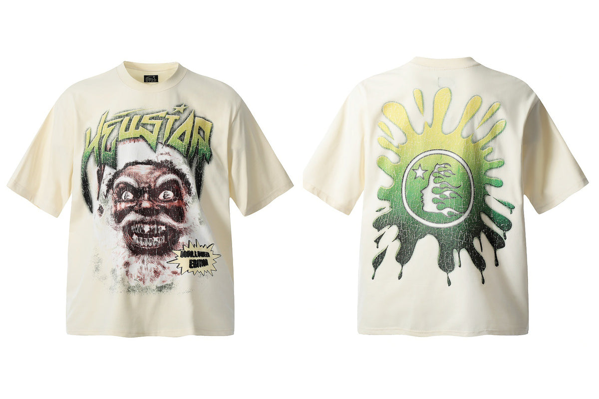 Hellstar Multi‑Graphic Vintage Washed Oversized Tee Streetwear