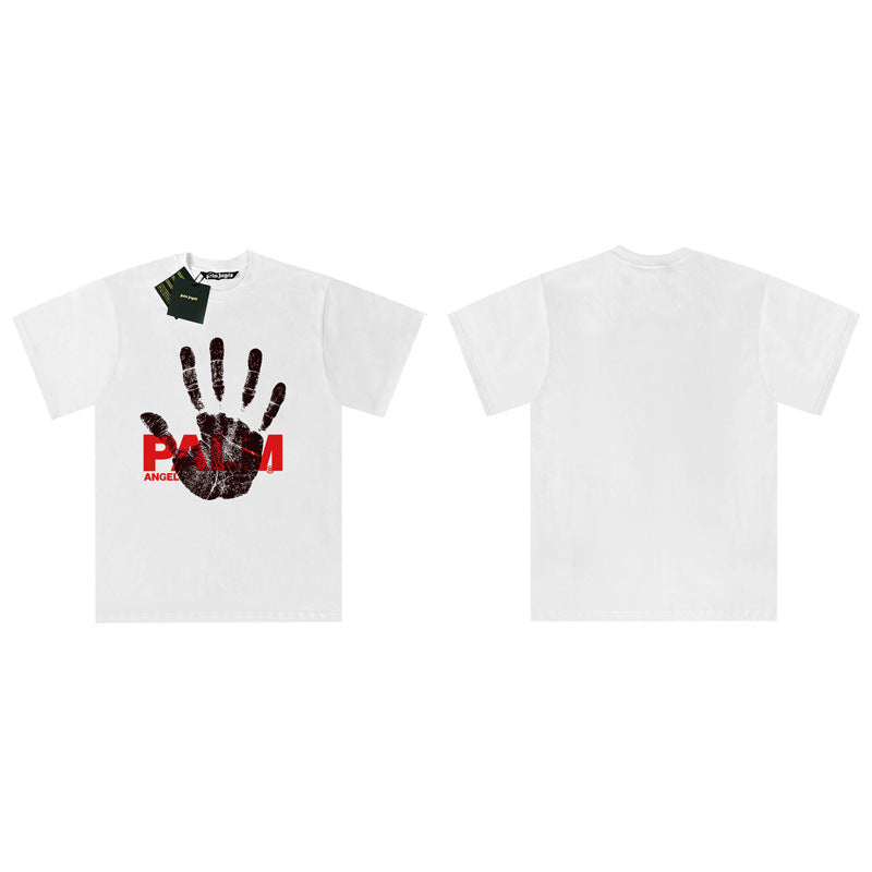 Palm Angels Graphic Print Tee Loose Crew Neck Streetwear T-Shirt