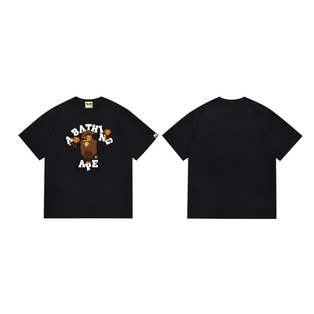 Bape Multi‑Ape‑Head Graphic Oversized Tee Streetwear Unisex