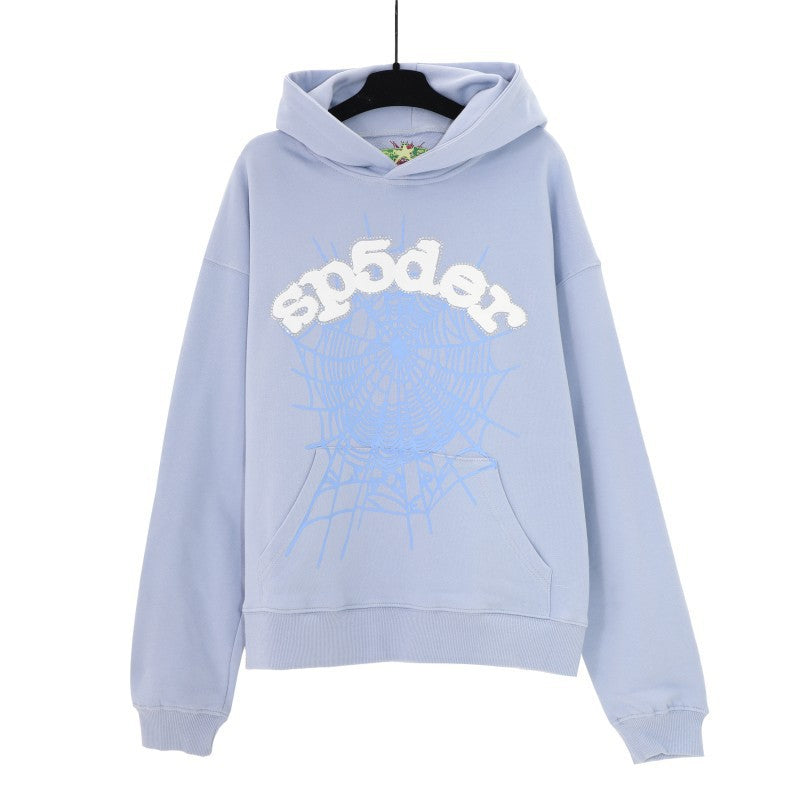 Sp5der Foam Print Spider Web Hoodie Sweatshirt Jogger Pants Set