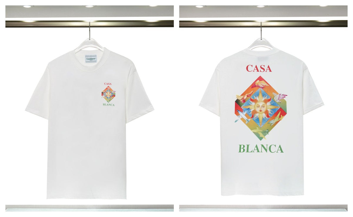 Casablanca Tennis Graphic T-Shirt Loose Oversized Short Sleeve Tee