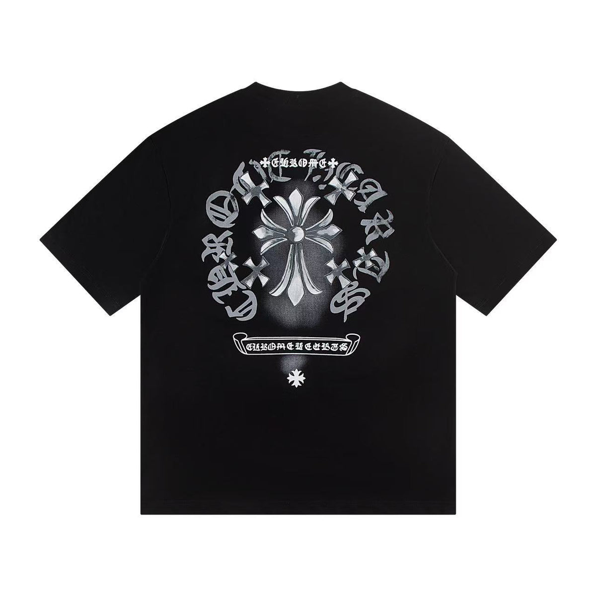 Chrome Hearts Horseshoe Cross Print Short Sleeve Tee Unisex