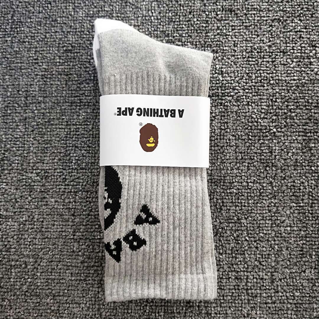 BAPE Ape Head Crew Socks Multi Graphic Prints
