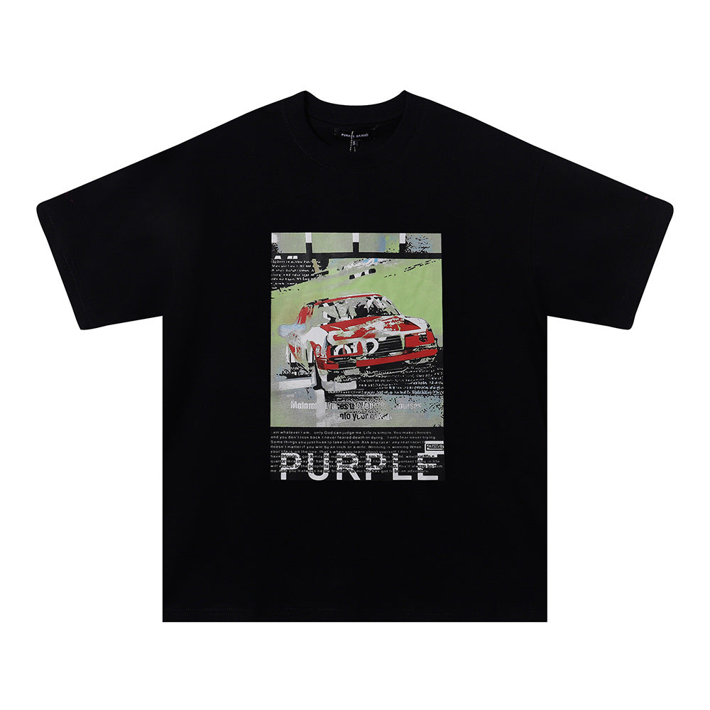 Purple Brand Multi‑Graphic Ink Wash Print Oversized Tee Multi‑Style