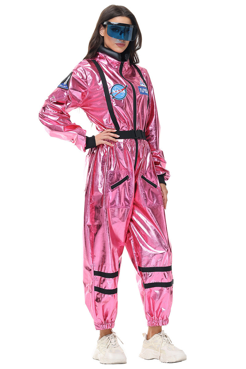 Halloween Women Astronaut Space Suit Cosplay Pilot Jumpsuit Party Sets