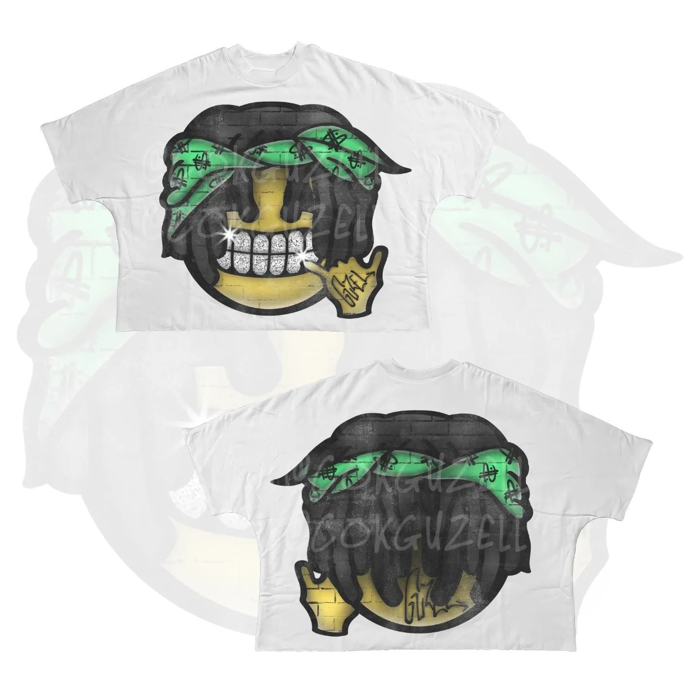 Y2K Hip-Hop-Cartoon-Charakter-Grafik Unisex Oversized Streetwear Baumwoll-T-Shirt