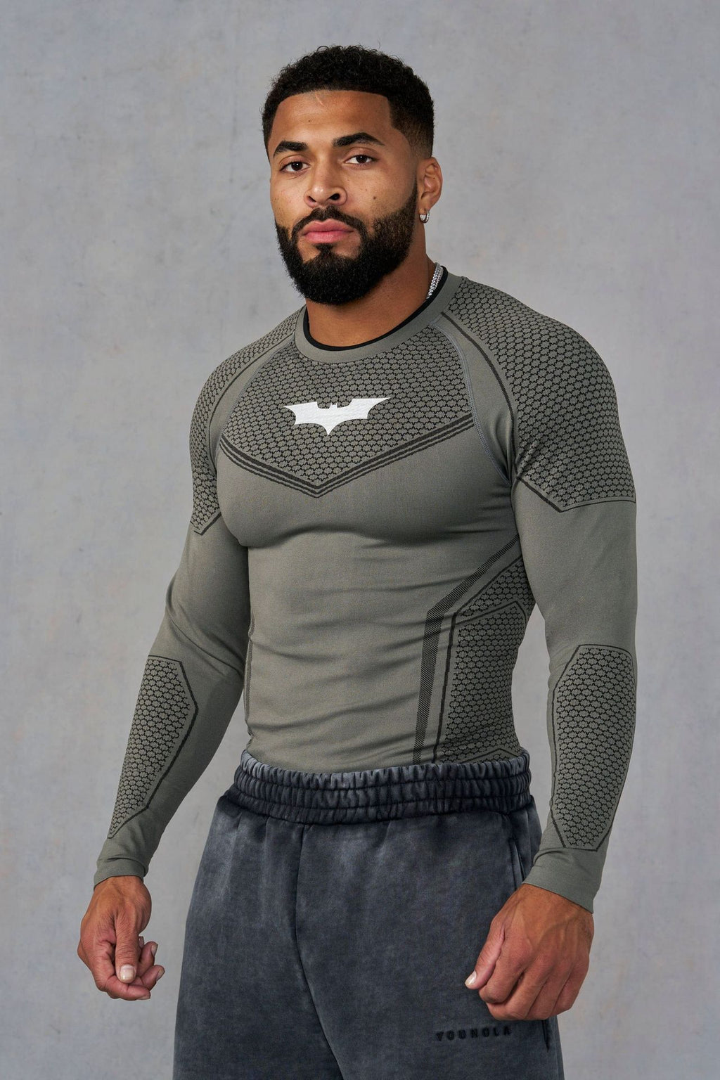 YOUNGLA 8004 Batman Compression Longsleeves