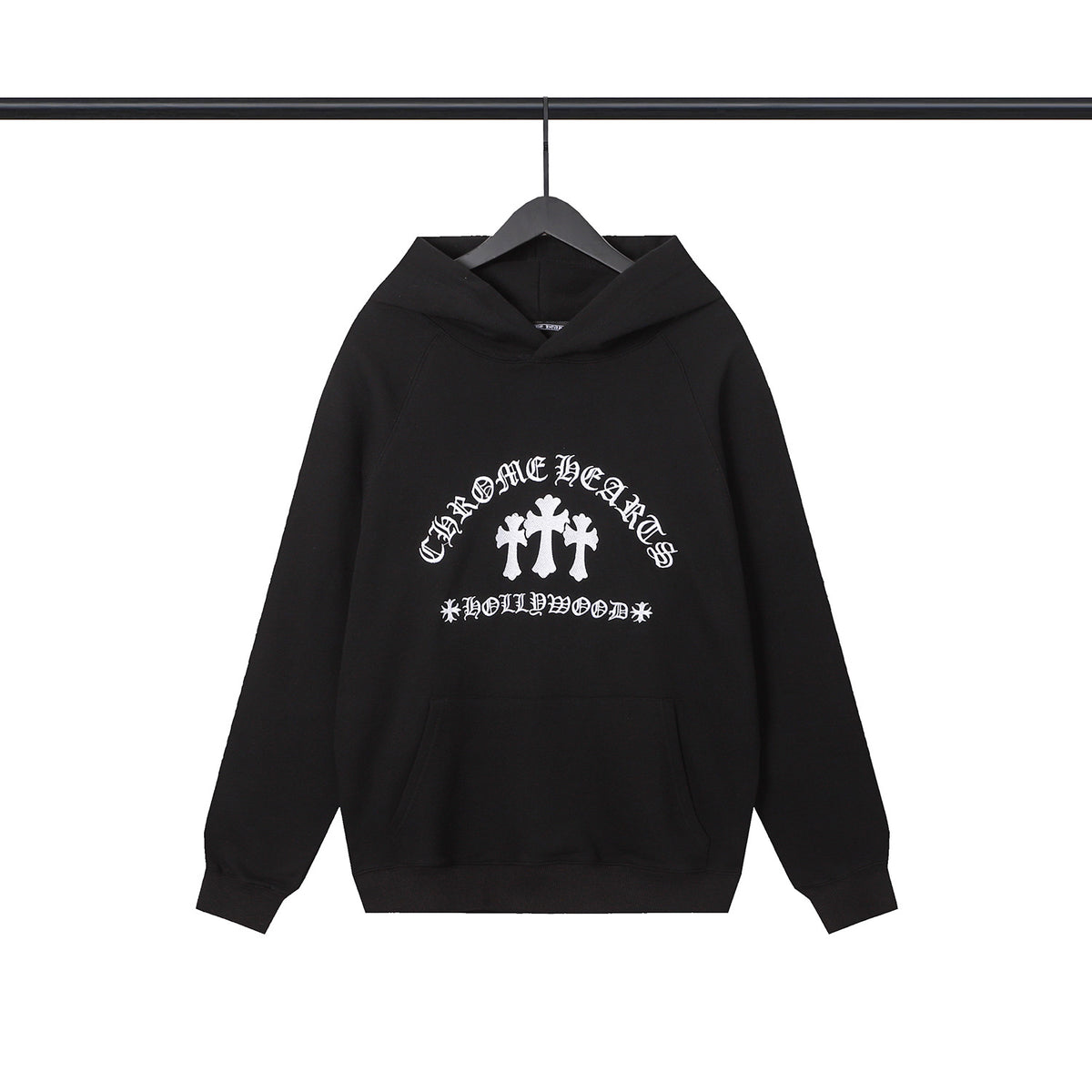 Chrome Hearts Multi‑Cross Sanskrit Graphic Oversized Hoodie Streetwear