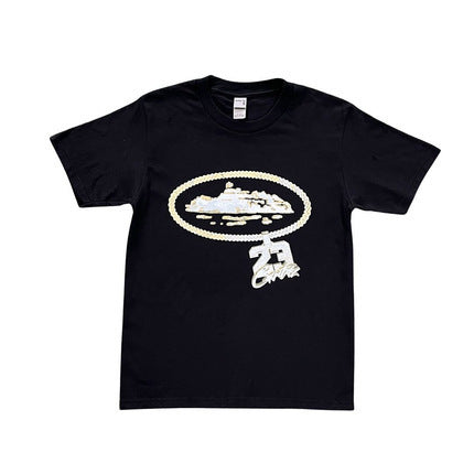 Corteiz CRTZ Y2K Classic Ship Logo Oversized Vintage Baumwoll-T-Shirt