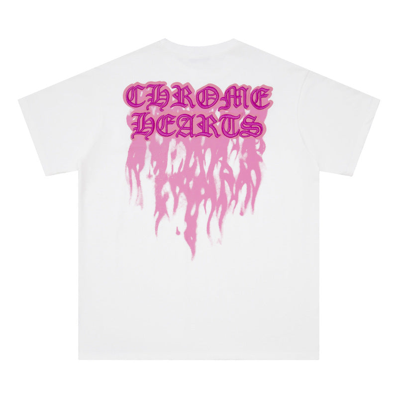 Chrome Hearts Horseshoe Cross Floral Crew Neck T‑Shirt Unisex