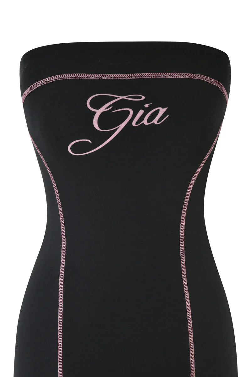I.AM.GIA Contrast Strap Long Sleeve Bodycon Mini Dress Women