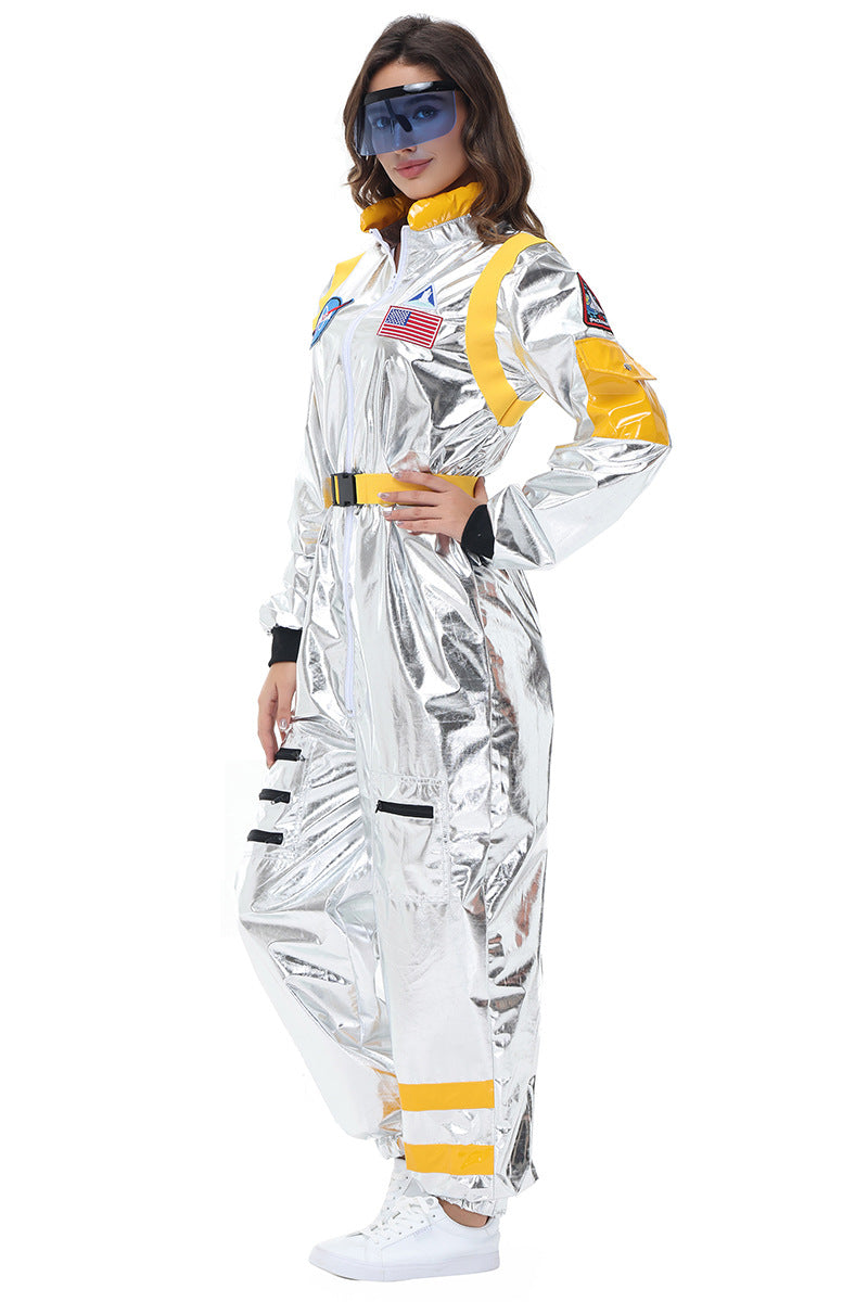 Halloween Women Astronaut Space Suit Cosplay Pilot Jumpsuit Party Sets