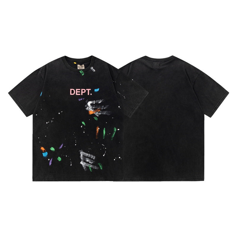 Gallery Dept Vintage Washed Graphic Short Sleeve Tee Streetwear Unisex