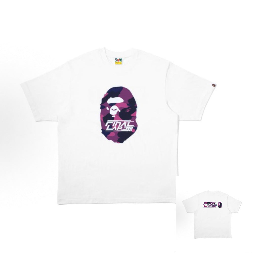 BAPE Shark Ape Head Camo Print Crew Neck Short Sleeve T‑Shirt Unisex