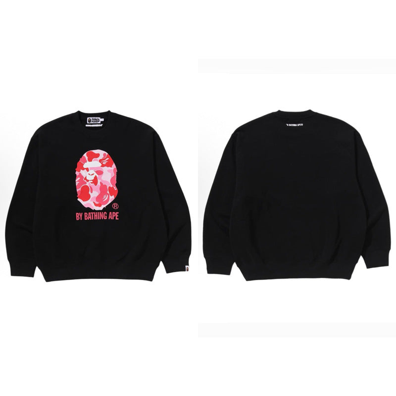 Bape Camo Ape Head Graphic Washed Oversized Crewneck Streetwear