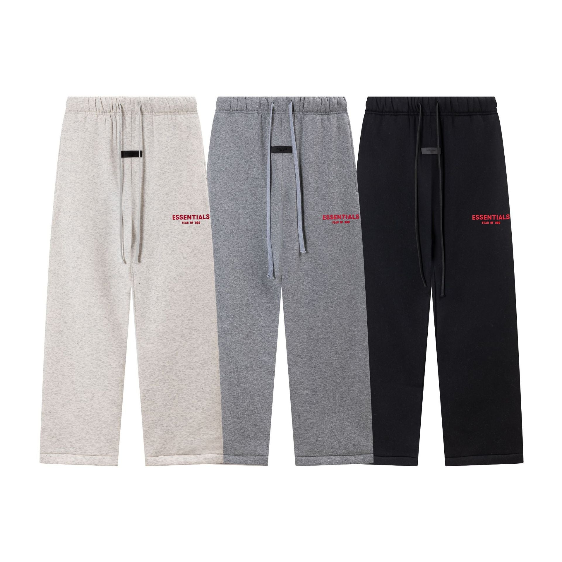 Fear Of God Essentials Red Rubber Letter Casual Pants