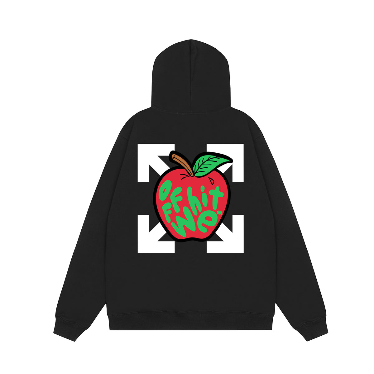 Off‑White Multi‑Arrow Abstract Graphic Oversized Hoodie Streetwear